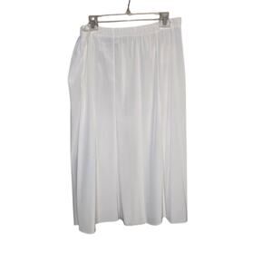 NWT Regal Fashions 18 White Romantic Flowy Midi Skirt [0272]